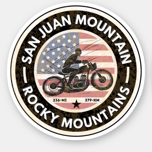 Colorado Scenic Byway San Juan Skyway motorcyle ri Sticker
