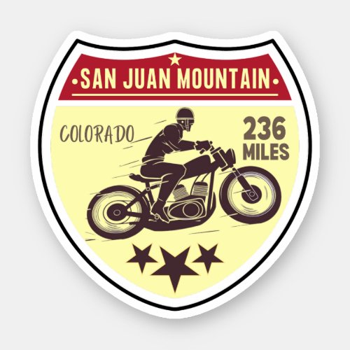 Colorado Scenic Byway San Juan Skyway motorcyle Sticker