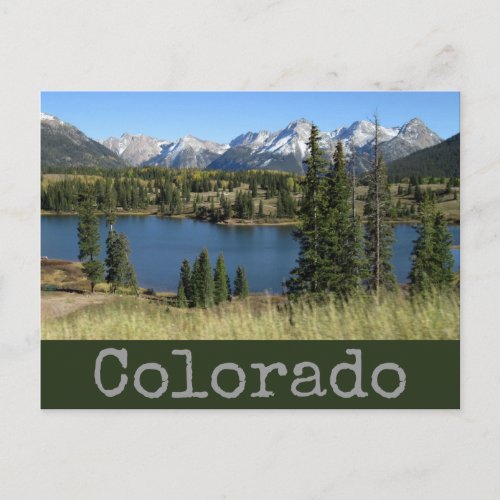 Colorado Scenic Lake  Mountains Postcard