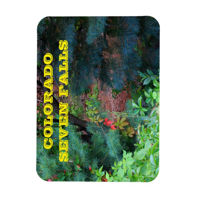 Colorado Seven Falls with trees and vines Magnet (Vertical)