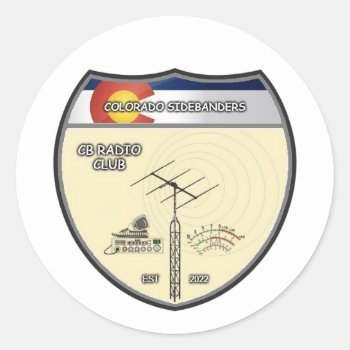 Colorado Sidebanders Cb Club  Classic Round Sticker by JFVisualMedia at Zazzle