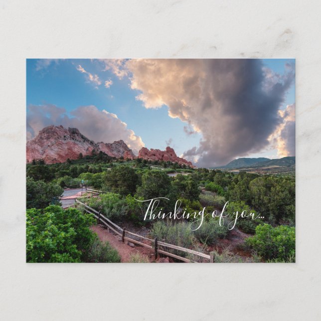Colorado Sleeping Giant Sunrise Thinking Of You Postcard (Front)