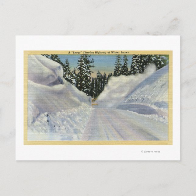 Colorado "Snogo" Snow Plow Clearning Winter Postcard (Front)