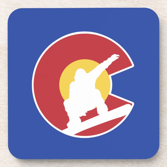 Colorado Snowboard Drink Coaster (Front)