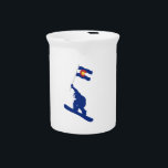 Colorado Snowboard Flag Drink Pitcher<br><div class="desc">The boarding in Colorado is as endless as it is epic. Unlimited terrain,  magic powder,  and stoke till the cows come home. Fly the Colorado flag high - board Colorado!</div>