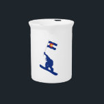 Colorado Snowboard Flag Drink Pitcher<br><div class="desc">The boarding in Colorado is as endless as it is epic. Unlimited terrain,  magic powder,  and stoke till the cows come home. Fly the Colorado flag high - board Colorado!</div>