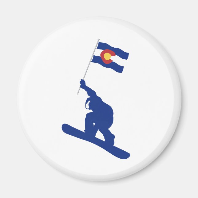 Colorado Snowboard Flag Magnet (Front)
