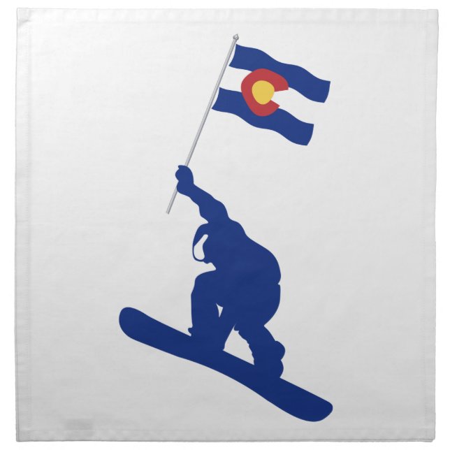 Colorado Snowboard Flag Napkin (Front)