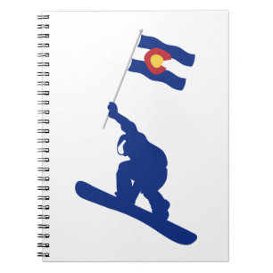 Colorado Snowboard Flag Notebook
