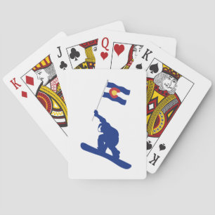 Colorado Snowboard Flag Poker Cards