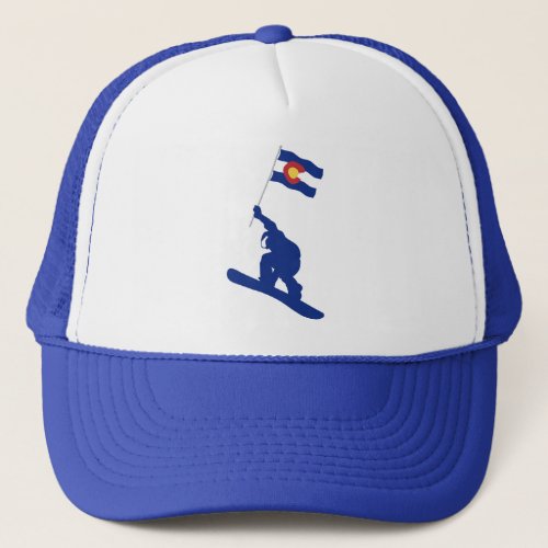 Colorado Snowboard Flag Trucker Hat