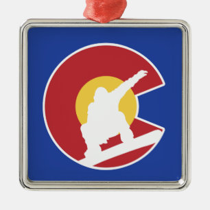 Colorado Snowboard Metal Ornament