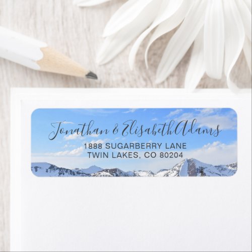 Colorado Snowy Mountains Return Address Label