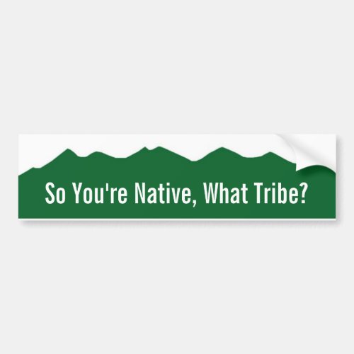 Colorado So Youre Native What Tribe Bumper Sticker