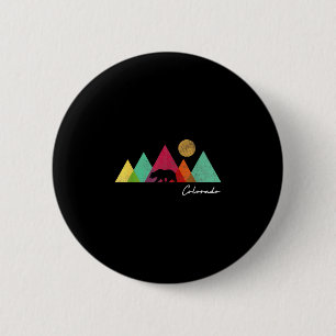 Colorado souvenir colorful bear mountains graphic button