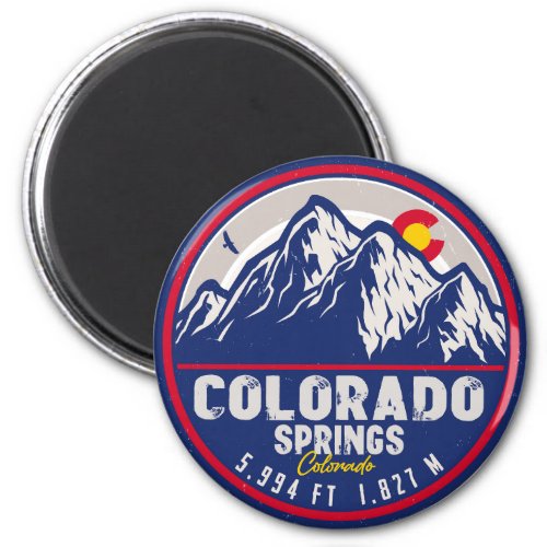 Colorado Spring Colorado Retro Sunset Souvenirs Magnet