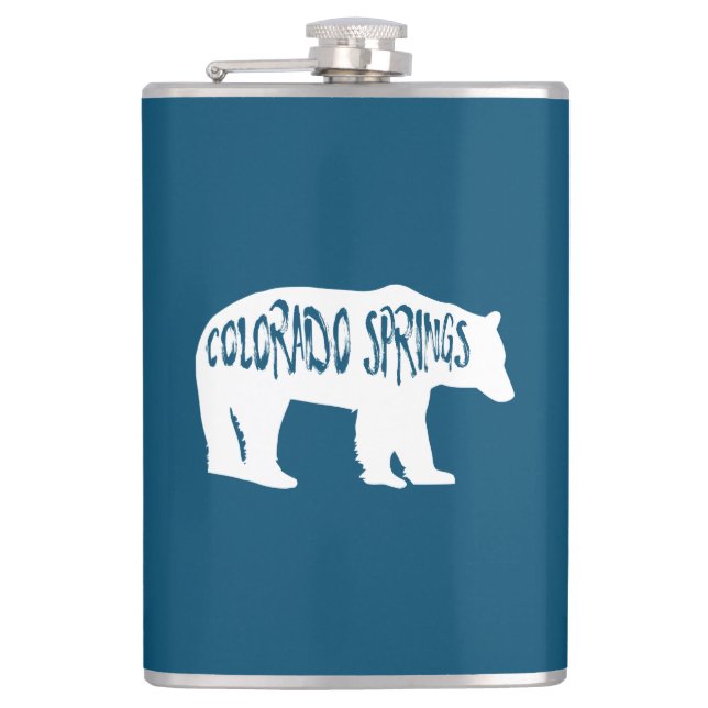 Colorado Springs Bear Flask (Front)