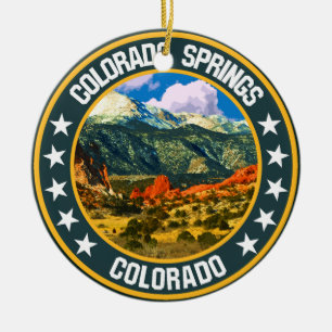 Colorado Springs Ceramic Ornament
