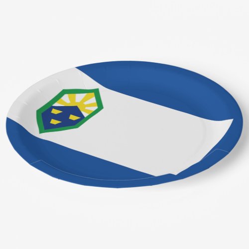 Colorado Springs city flag Paper Plates