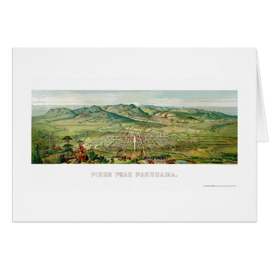 Colorado Springs, CO Panoramic Map - 1890 Cards (Front Horizontal)