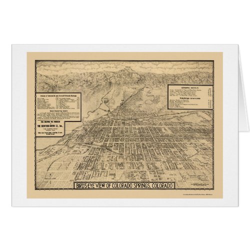 Colorado Springs CO Panoramic Map _ 1909