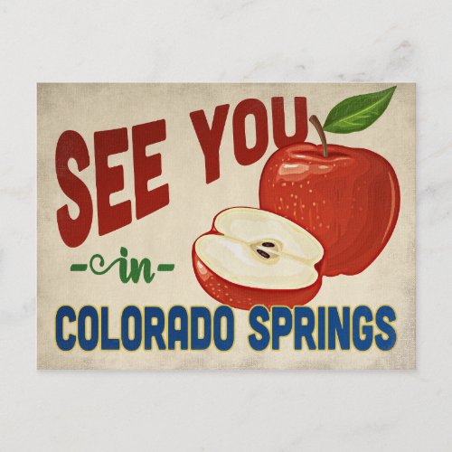 Colorado Springs Colorado Apple _ Vintage Travel Postcard