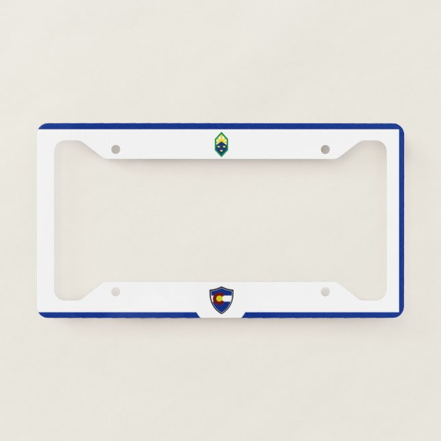 Colorado Springs (Colorado) city flag License Plate Frame (Front)