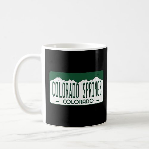 Colorado Springs Colorado License Plate  Coffee Mug