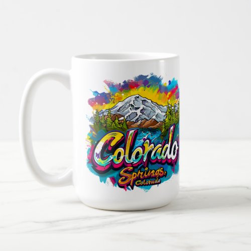 Colorado Springs Colorado Pikes Peak Mountain Coffee Mug