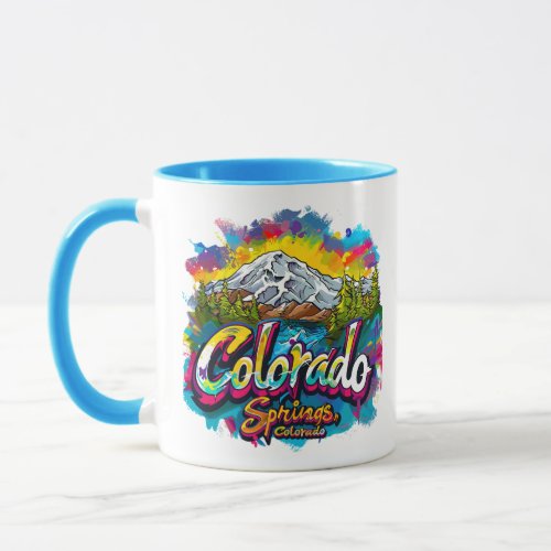 Colorado Springs Colorado Pikes Peak Mountain Mug
