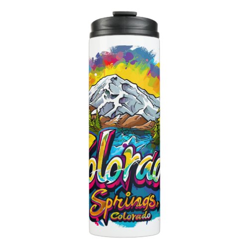 Colorado Springs Colorado Pikes Peak Mountain Thermal Tumbler