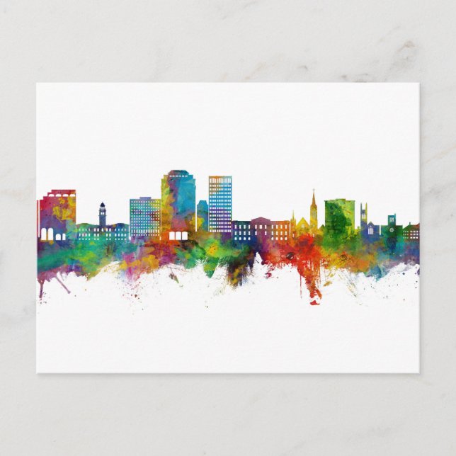 Colorado Springs Colorado Skyline Postcard (Front)