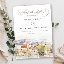 Colorado Springs, Colorado Watercolor Wedding