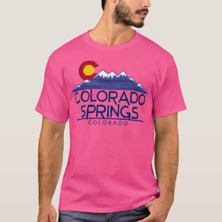 Colorado Springs Colorado Wood Mountains Baseball T-Shirt