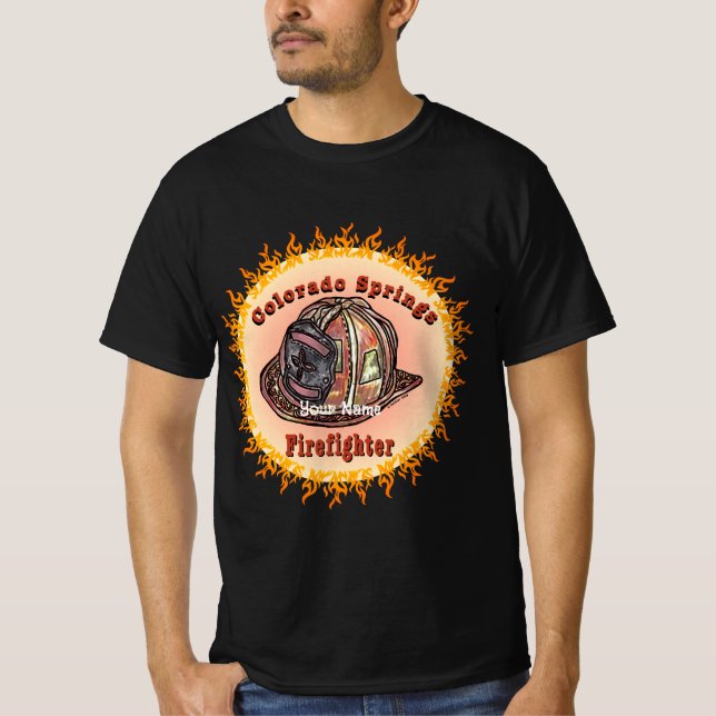 Colorado Springs Firefighter  T-Shirt (Front)