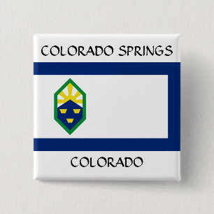 Colorado Springs Flag Button