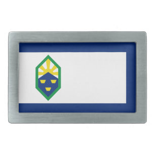 Colorado Springs Flag Rectangular Belt Buckle