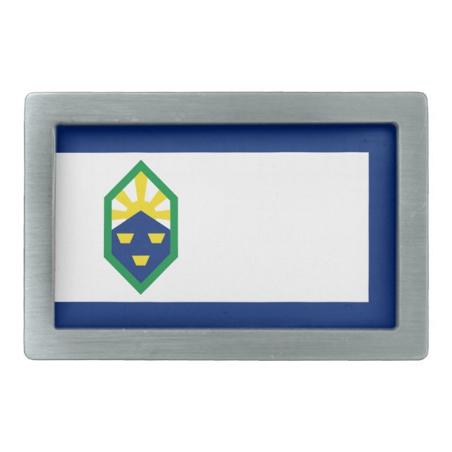Colorado Springs Flag Rectangular Belt Buckle (Front)