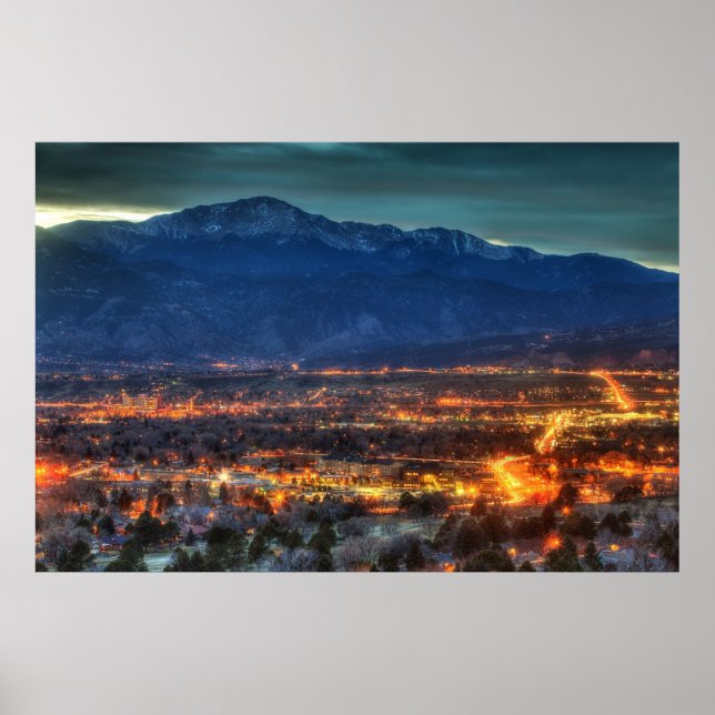Colorado Springs Lights Poster (Front)