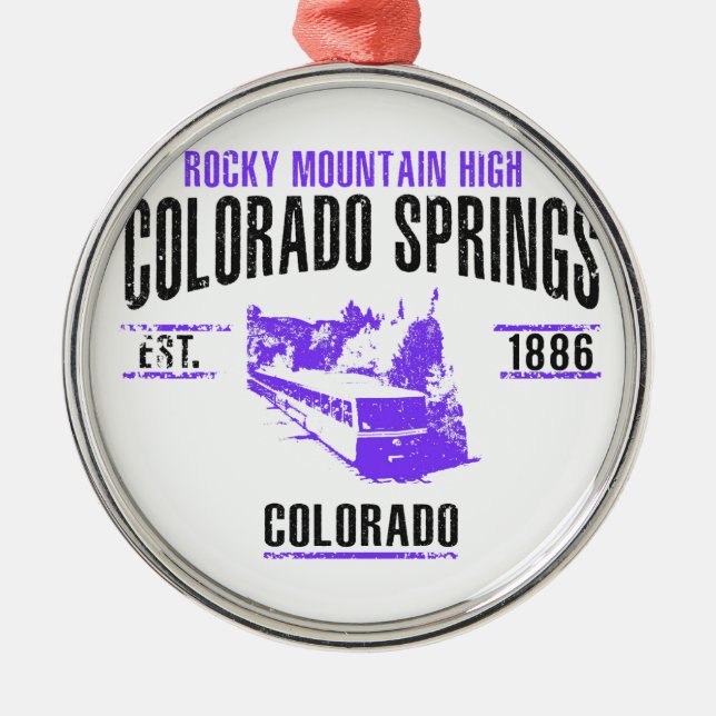 Colorado Springs Metal Ornament (Front)