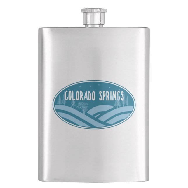 Colorado Springs Outdoors Flask (Front)
