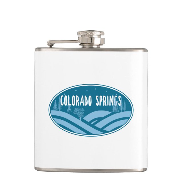 Colorado Springs Outdoors Flask (Front)