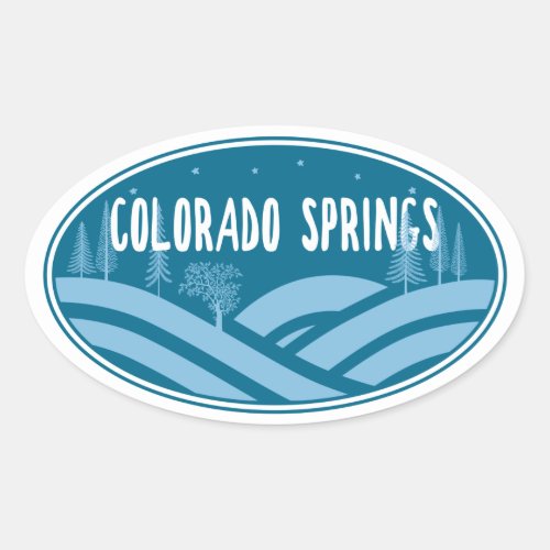 Colorado Springs Outdoors Oval Sticker