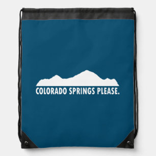 Colorado Springs Please Drawstring Bag
