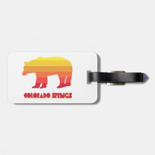 Colorado Springs Rainbow Bear Luggage Tag