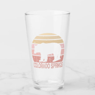 Colorado Springs Retro Bear Glass