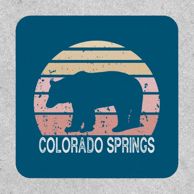 Colorado Springs Retro Bear Patch (Front)