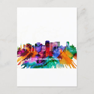 Colorado Springs Skyline Invitation Postcard
