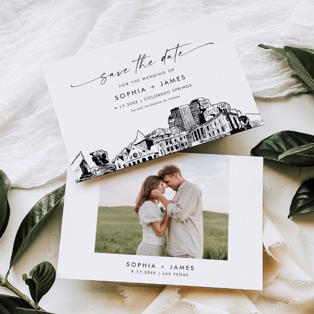 Colorado Springs Skyline Wedding Save the Date Invitation (Creator Uploaded)