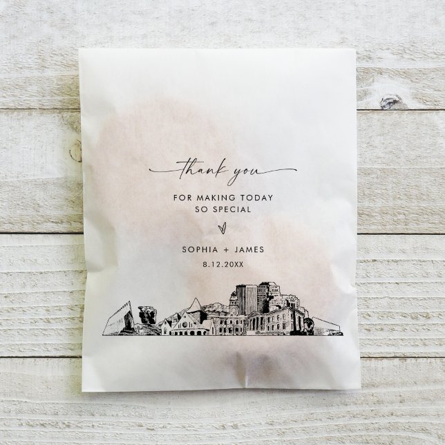 Colorado Springs Skyline Wedding Thank You  Favor Bag (Creator Uploaded)